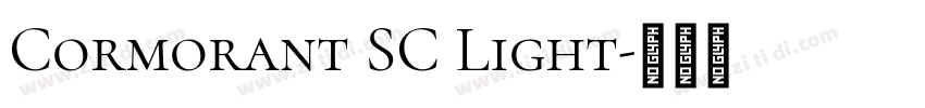 Cormorant SC Light字体转换